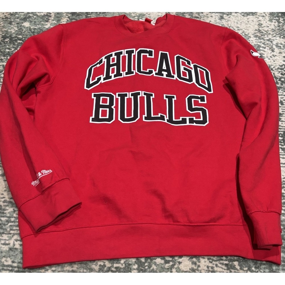 Mitchell And Ness Chicago Bulls Sweatshirt XL Red